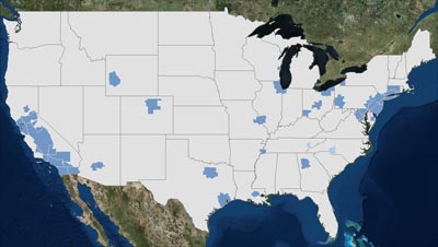 2008 Ozone Nonattainment Areas