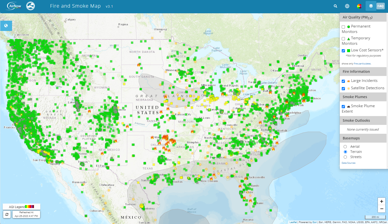 Fire and Smoke Map